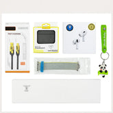 6-in-1 Premium Gadget Combo – Series 10 Watch, Air Pro 2, Premium Extra Strap, 4 in 1 Fast Charging Cable, Silicon Cover & Styles Keychain