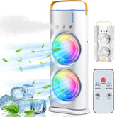 Double Fan Portable AC - 360°Adjustment & USB Powered