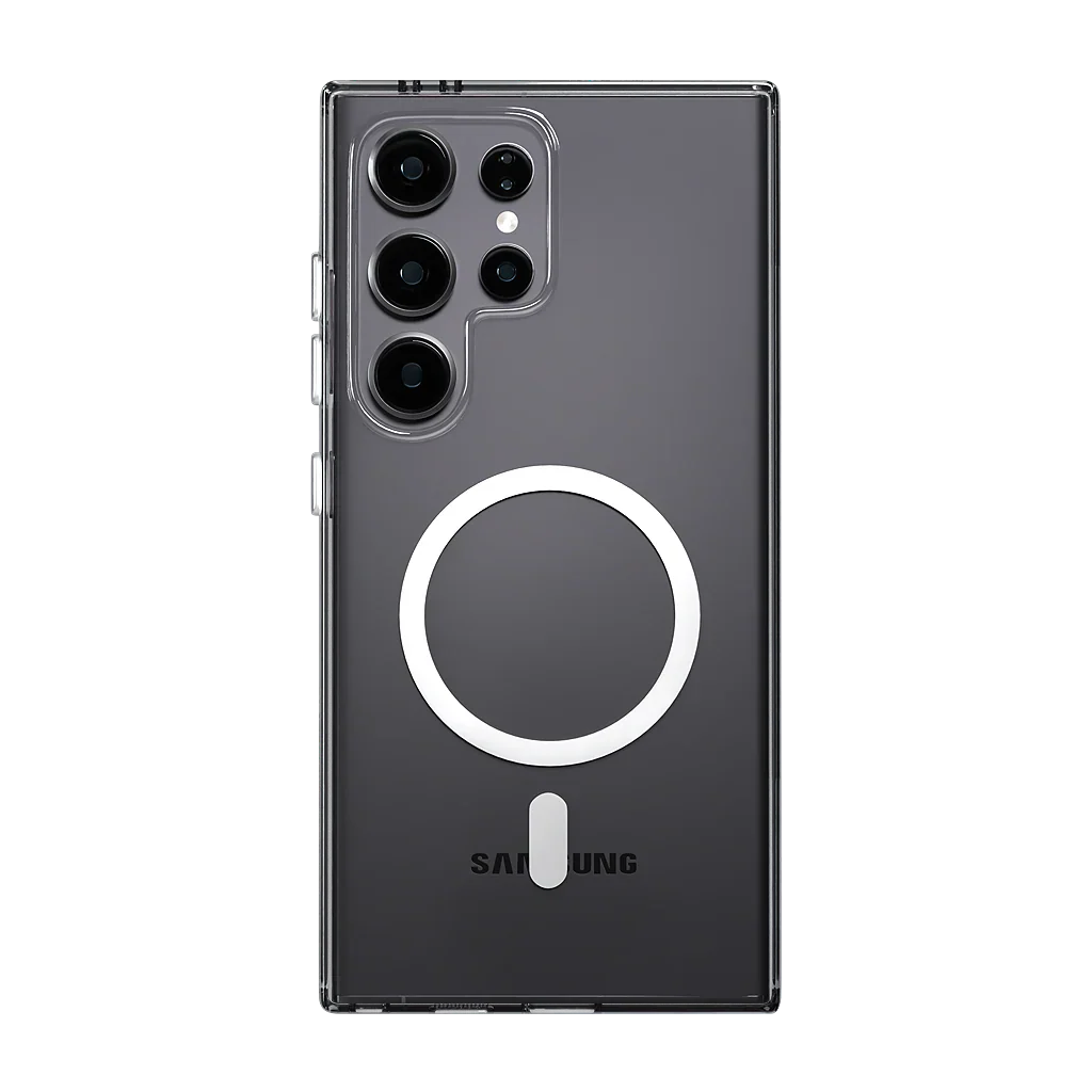 Samsung Anti Yellow MagSafe Transparent Clear Case – 🎁 4 Items Included