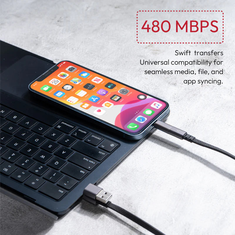 MagLock 4-in-1 Flat Magnetic 240W Fast Charging Cable [1M]