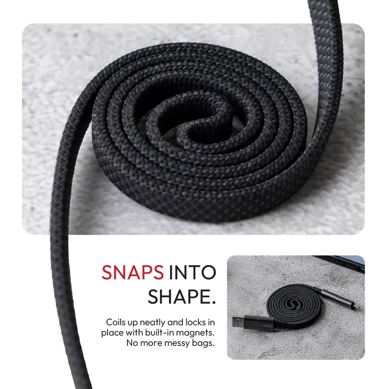 MagLock 4-in-1 Flat Magnetic 240W Fast Charging Cable [1M]