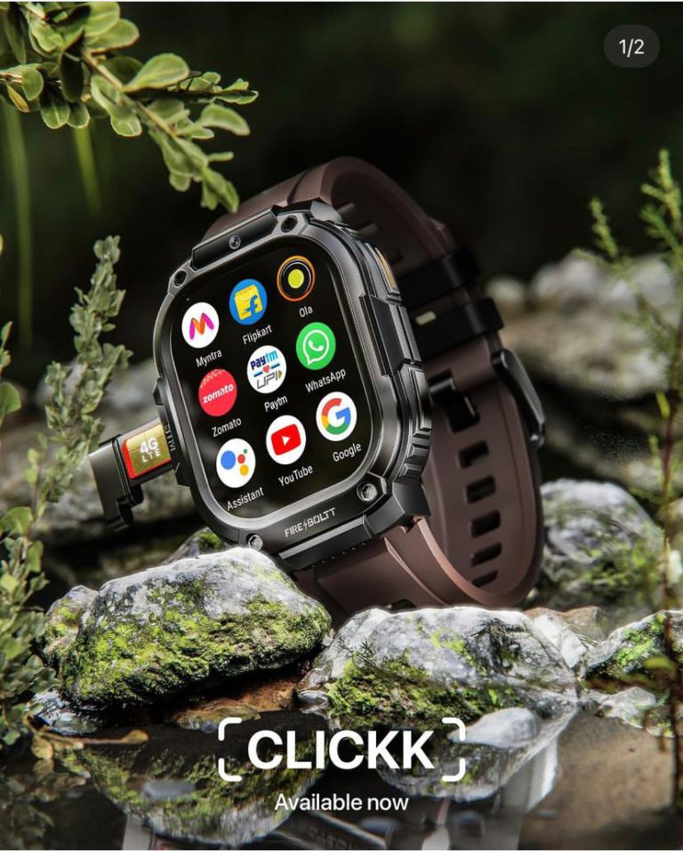 Fire-Boltt Clickk 4g Smart Watch 4/64gb (4g-5g nano sim support)