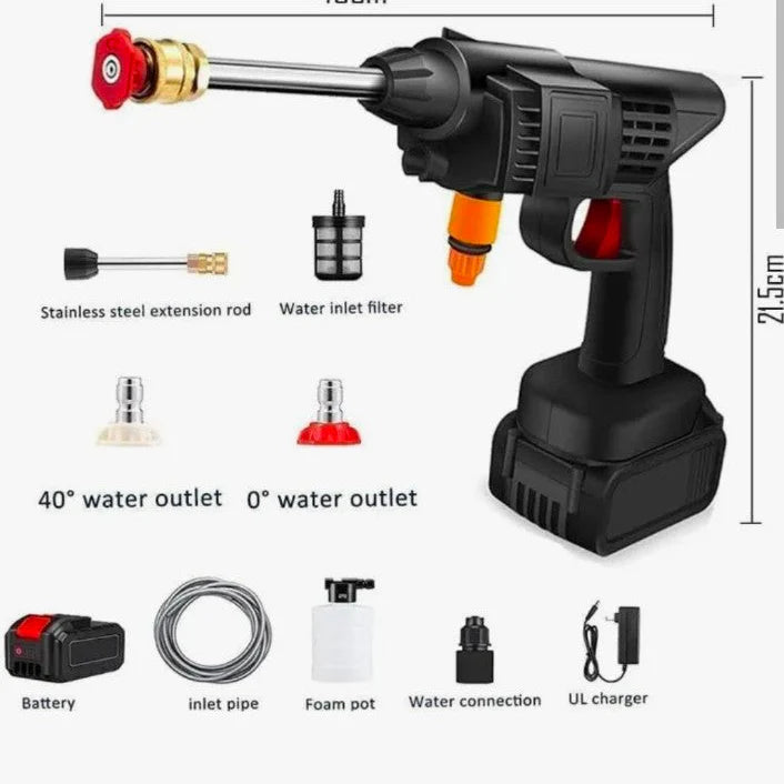 High-Pressure Car Wash Gun – Adjustable Jet Spray Nozzle for Deep Cleaning Cars, Bikes & Outdoor Surfaces