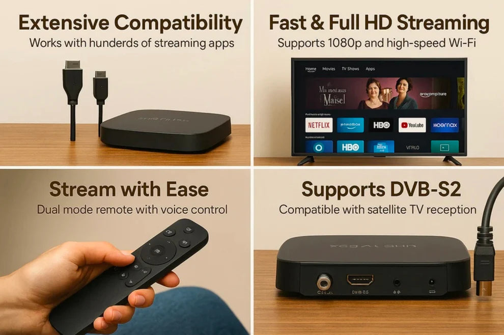8K Ultra HD Android Smart TV Box | Voice Remote | Dual USB | WiFi & Bluetooth | Free Indian Live TV Channels | Limited Edition