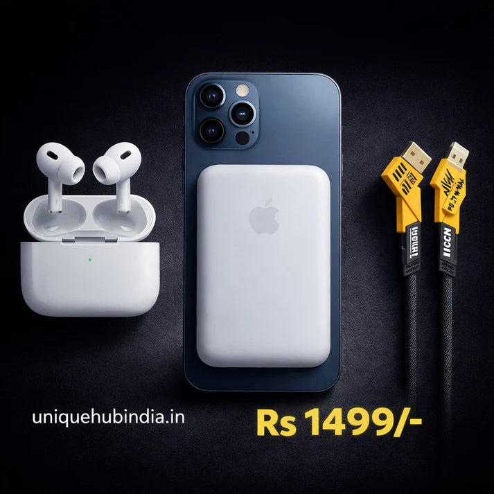 Exclusive offer Unipods with MagSafe Powerbank with 4-in-1 multi charging cable