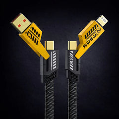 3-in-1 Cable 13 A 1.2 m Metal Braided 65 Watt 100 Mbps Braided Fast Charging